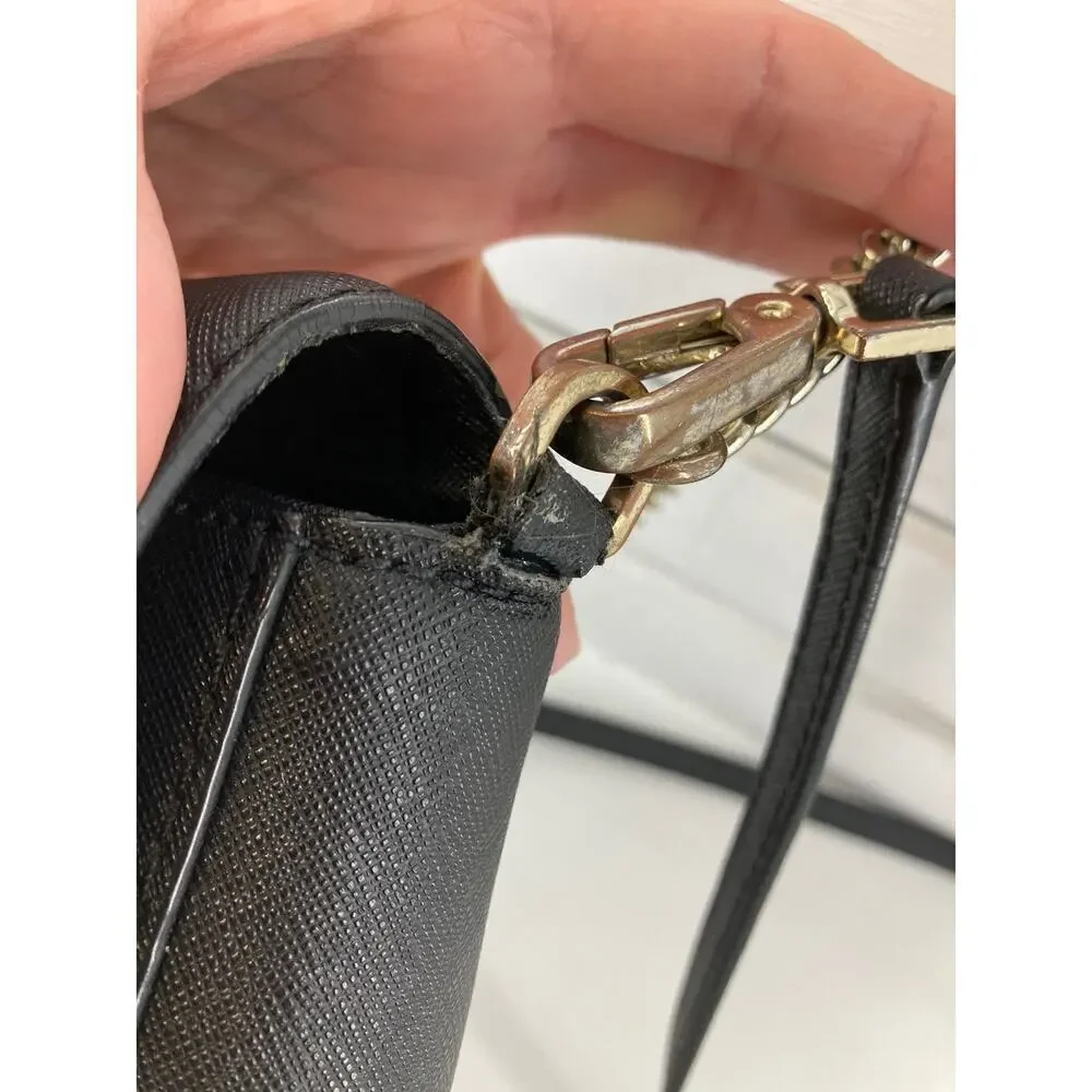 KATE SPADE, SMALL BLACK SAFFIANO LEATHER CROSSBODY BAG (ASIS)